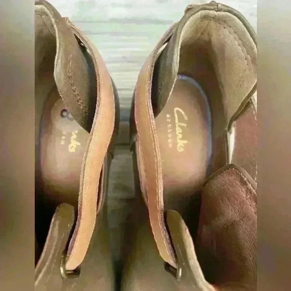 Clarks Artesian heal open toe SZ 8 leather - Picture 5 of 6